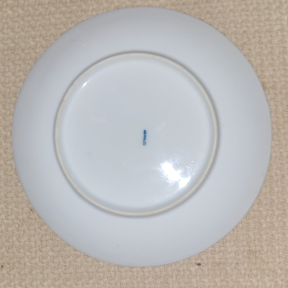 Vintage RS Germany Floral Pink Roses Dessert Bread Plates Green Ombre Pre-WWII - Picture 6 of 12